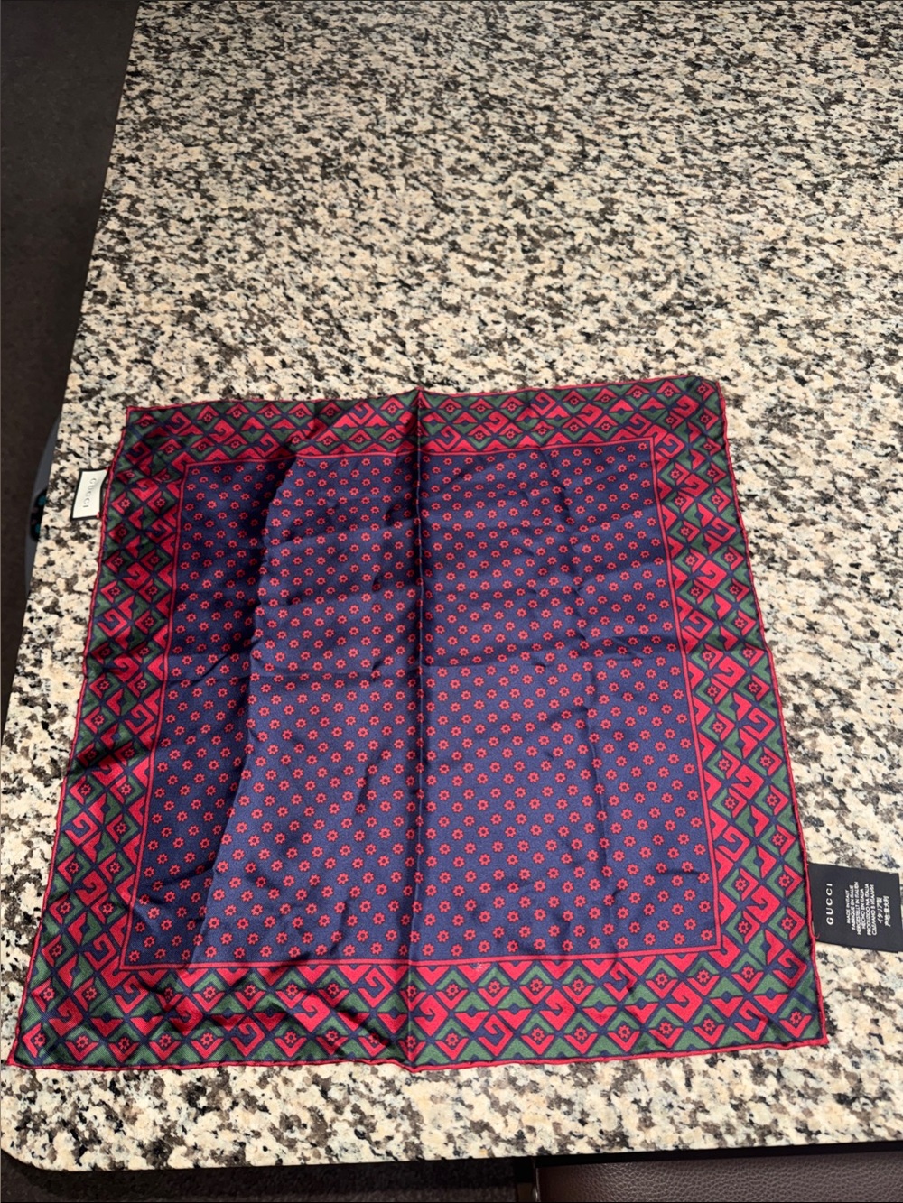 Gucci silk scarf handkerchief / Bag Tie